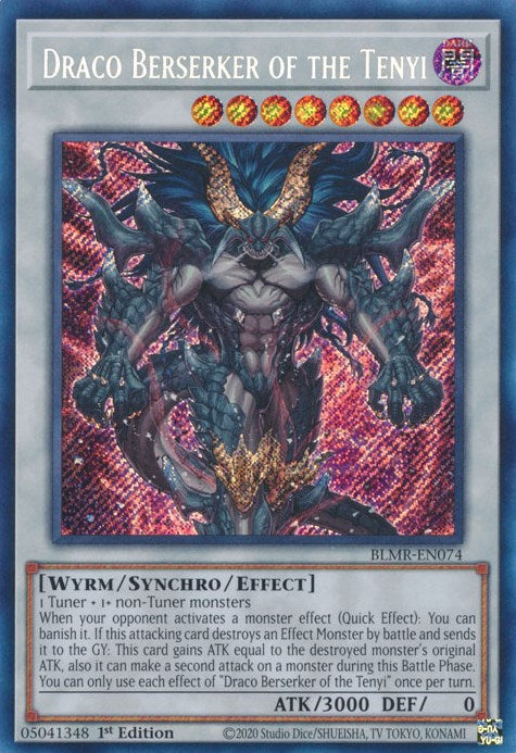 Draco Berserker of the Tenyi [BLMR-EN074] Secret Rare | Exor Games Bridgewater