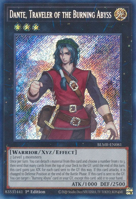 Dante, Traveler of the Burning Abyss [BLMR-EN081] Secret Rare | Exor Games Bridgewater