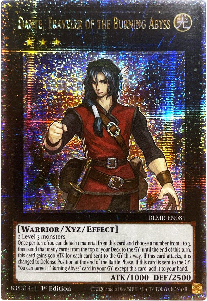 Dante, Traveler of the Burning Abyss [BLMR-EN081] Quarter Century Secret Rare | Exor Games Bridgewater