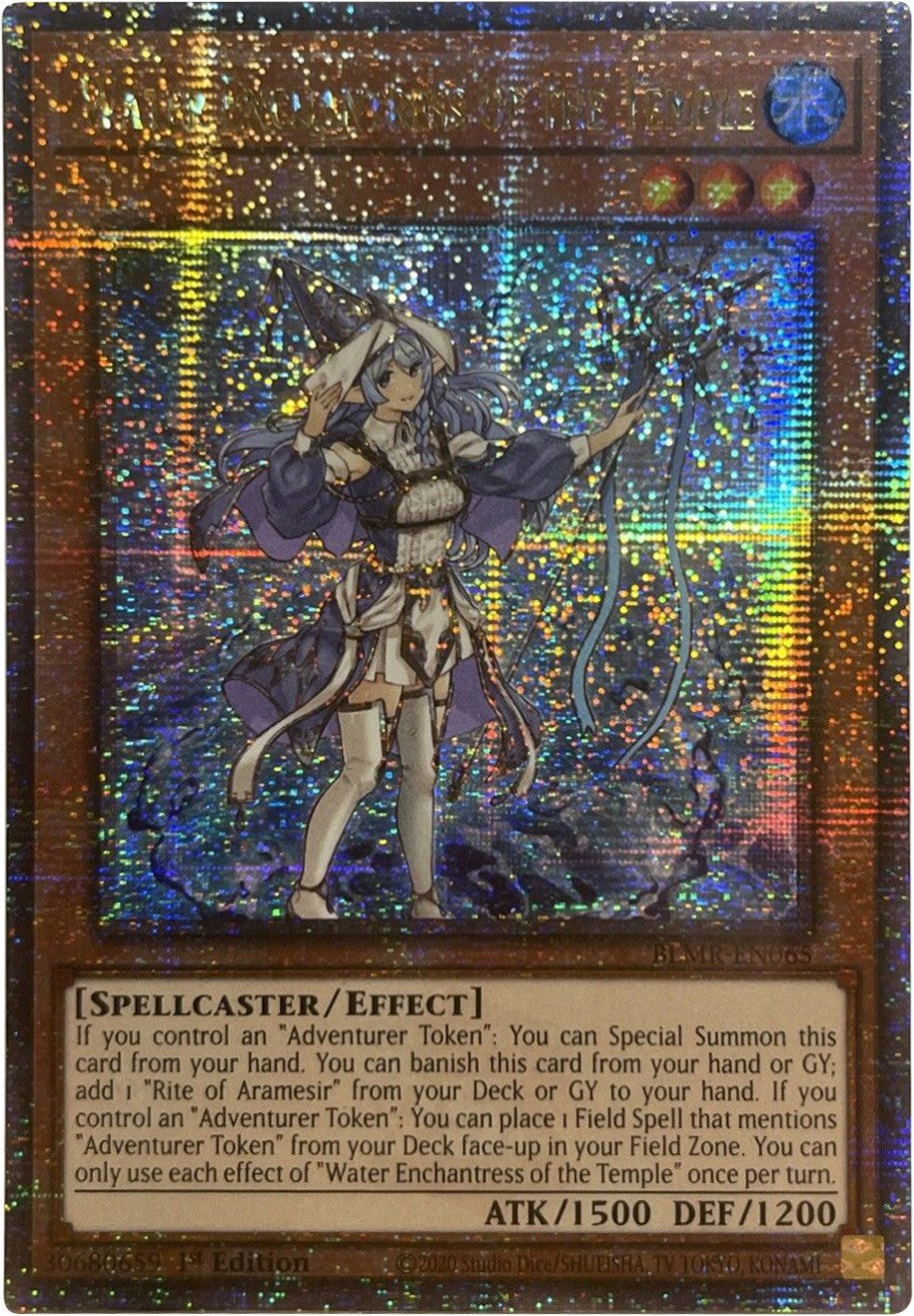 Water Enchantress of the Temple [BLMR-EN065] Quarter Century Secret Rare | Exor Games Bridgewater