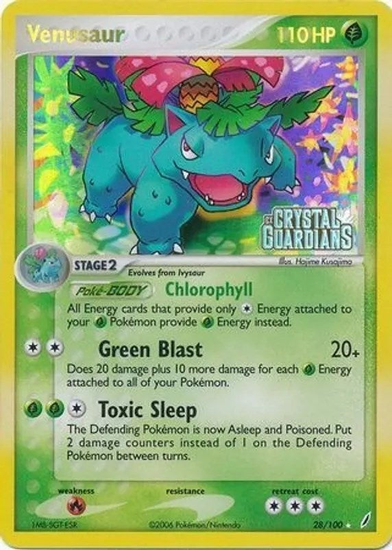 Venusaur (028/100) (Prerelease) [EX: Crystal Guardians] | Exor Games Bridgewater