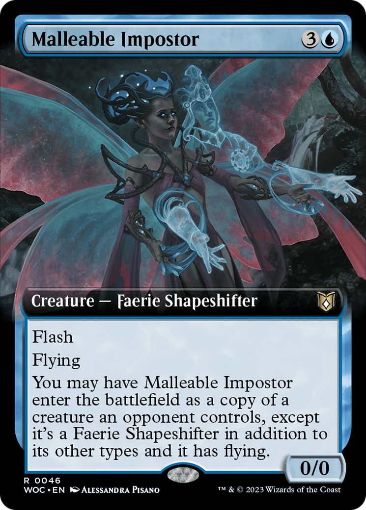 Malleable Impostor (Extended Art) [Wilds of Eldraine Commander] | Exor Games Bridgewater