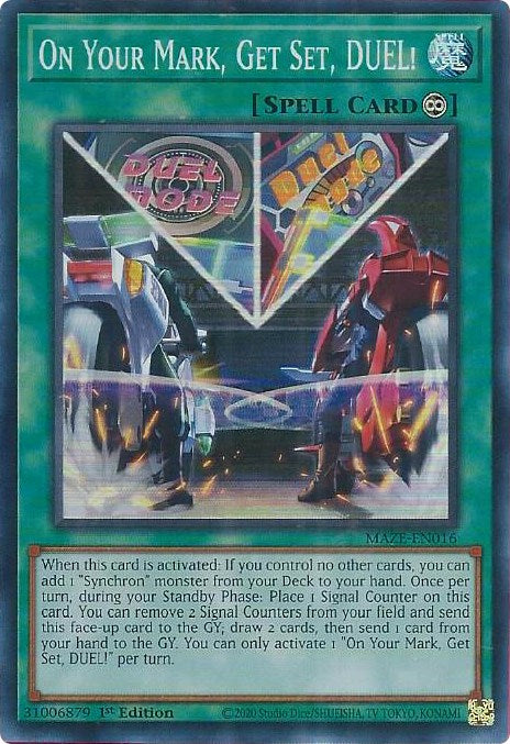 On Your Mark, Get Set, DUEL! [MAZE-EN016] Super Rare | Exor Games Bridgewater