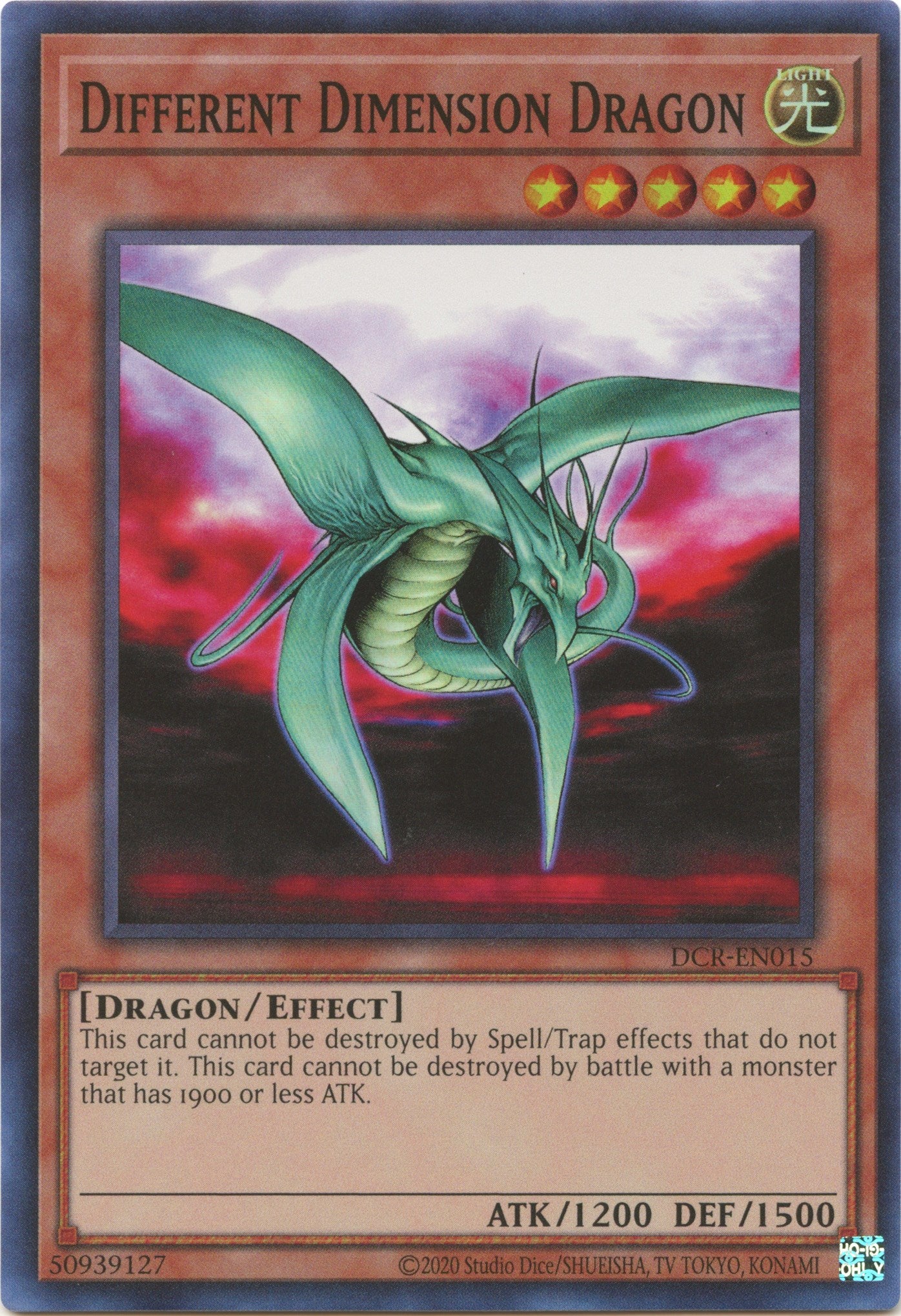 Different Dimension Dragon (25th Anniversary) [DCR-EN015] Super Rare | Exor Games Bridgewater