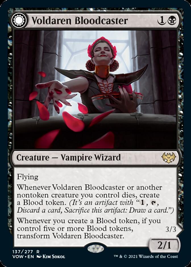 Voldaren Bloodcaster // Bloodbat Summoner [Innistrad: Crimson Vow] | Exor Games Bridgewater