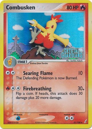 Combusken (31/100) (Stamped) [EX: Crystal Guardians] | Exor Games Bridgewater