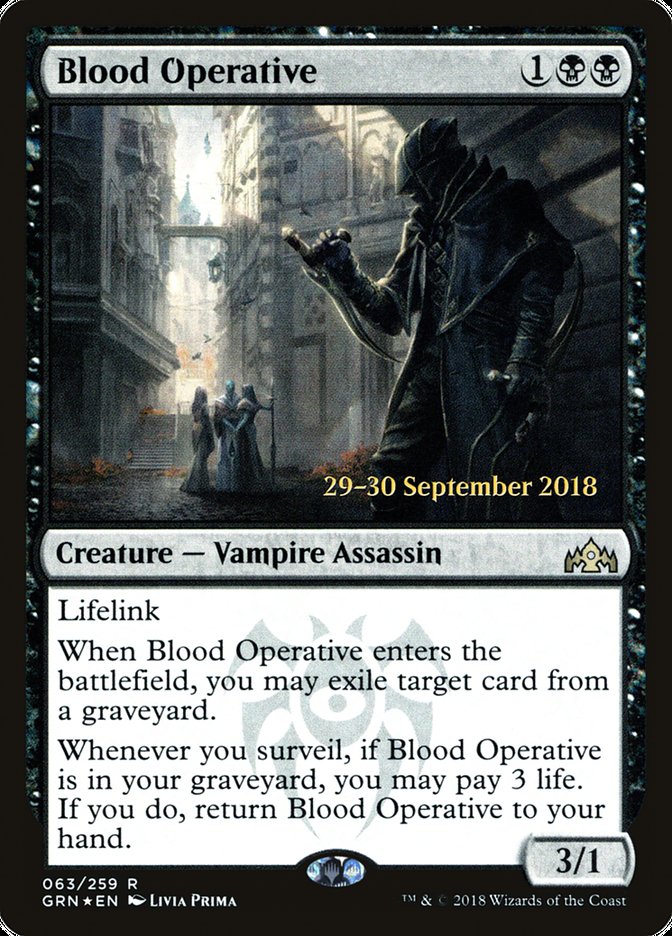 Blood Operative  [Guilds of Ravnica Prerelease Promos] | Exor Games Bridgewater