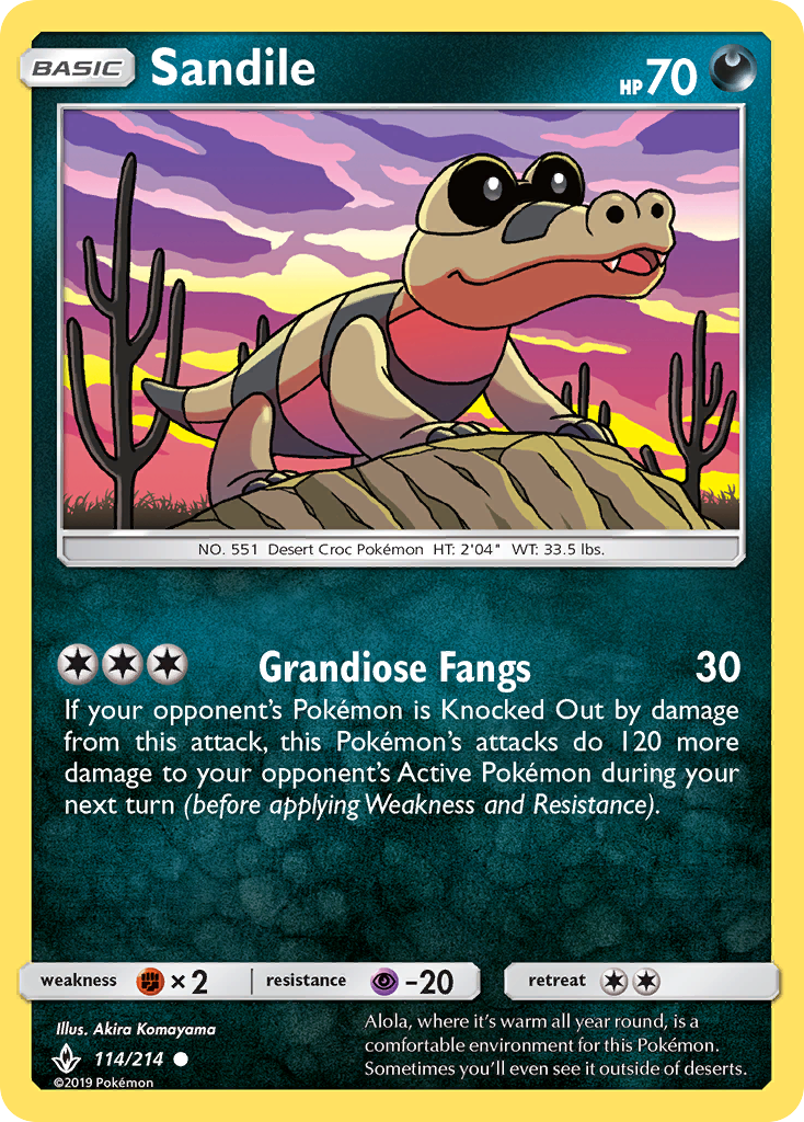 Sandile (114/214) [Sun & Moon: Unbroken Bonds] | Exor Games Bridgewater