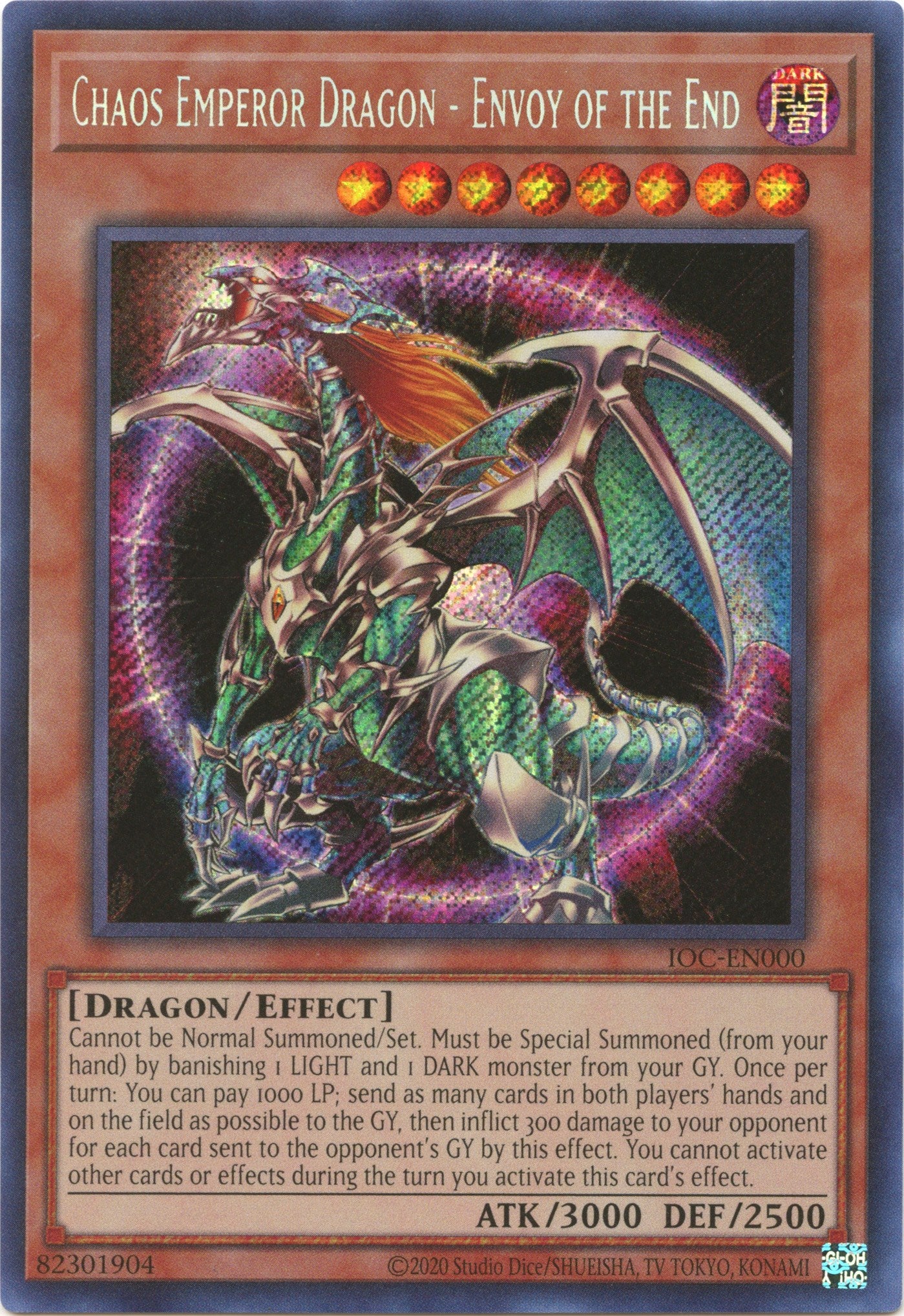 Chaos Emperor Dragon - Envoy of the End (25th Anniversary) [IOC-EN000] Secret Rare | Exor Games Bridgewater