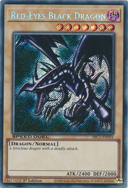 Red-Eyes Black Dragon [SBC1-ENF01] Secret Rare | Exor Games Bridgewater