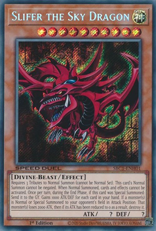 Slifer the Sky Dragon [SBC1-ENH01] Secret Rare | Exor Games Bridgewater