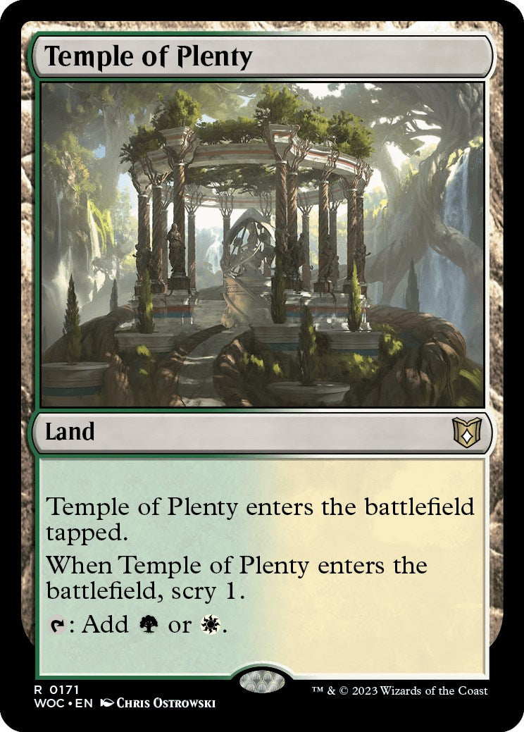 Temple of Plenty [Wilds of Eldraine Commander] | Exor Games Bridgewater