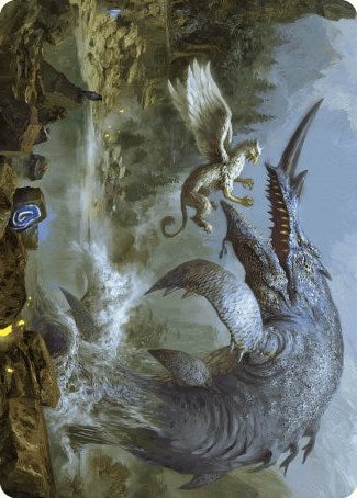 Horned Loch-Whale Art Card [Wilds of Eldraine Art Series] | Exor Games Bridgewater