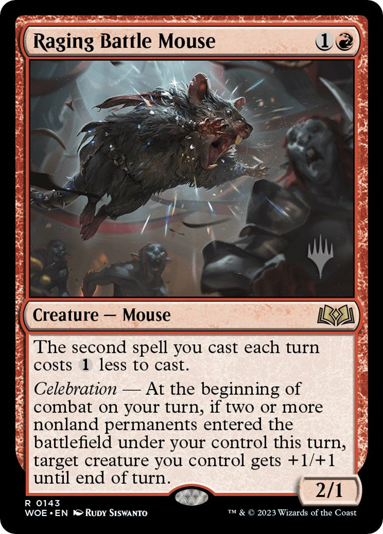 Raging Battle Mouse (Promo Pack) [Wilds of Eldraine Promos] | Exor Games Bridgewater