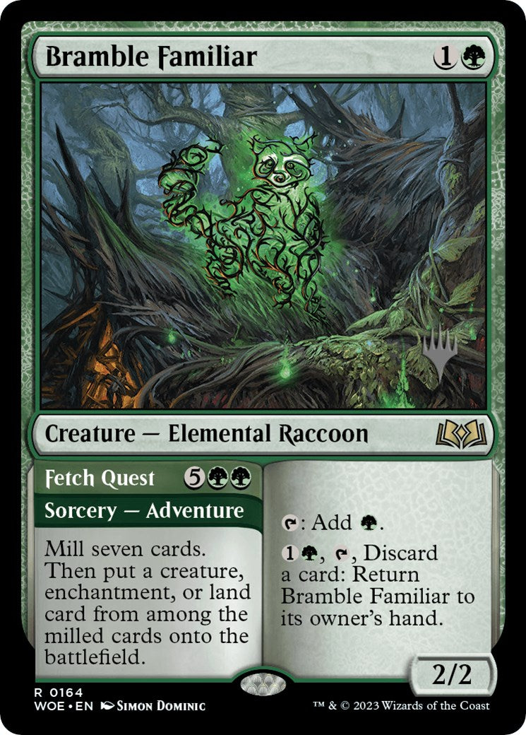 Bramble Familiar // Fetch Quest (Promo Pack) [Wilds of Eldraine Promos] | Exor Games Bridgewater