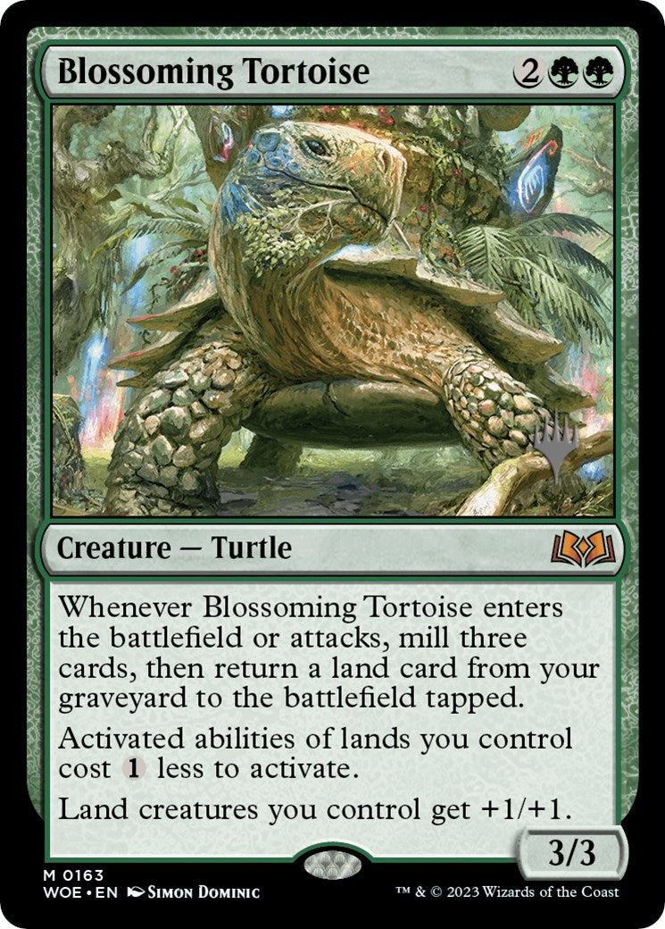 Blossoming Tortoise (Promo Pack) [Wilds of Eldraine Promos] | Exor Games Bridgewater