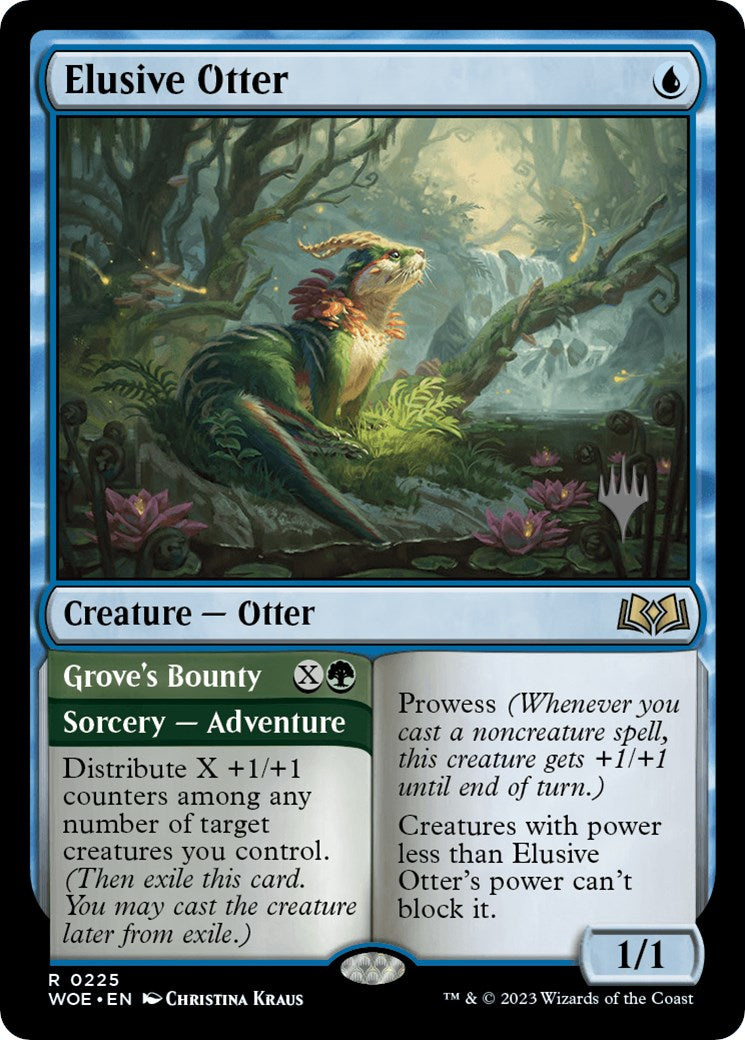 Elusive Otter // Grove's Bounty (Promo Pack) [Wilds of Eldraine Promos] | Exor Games Bridgewater