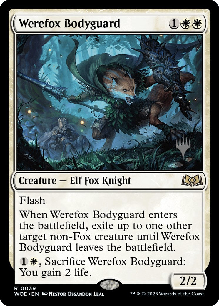 Werefox Bodyguard (Promo Pack) [Wilds of Eldraine Promos] | Exor Games Bridgewater