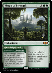 Virtue of Strength // Garenbrig Growth (Promo Pack) [Wilds of Eldraine Promos] | Exor Games Bridgewater