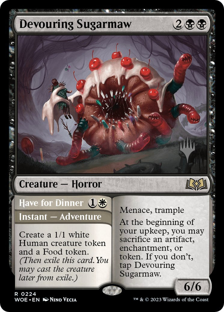 Devouring Sugarmaw // Have for Dinner(Promo Pack) [Wilds of Eldraine Promos] | Exor Games Bridgewater