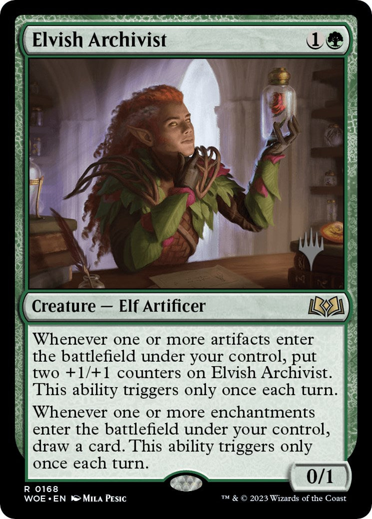 Elvish Archivist (Promo Pack) [Wilds of Eldraine Promos] | Exor Games Bridgewater