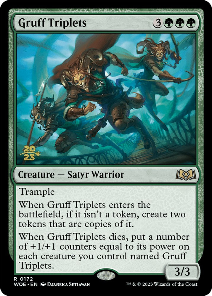 Gruff Triplets [Wilds of Eldraine Prerelease Promos] | Exor Games Bridgewater