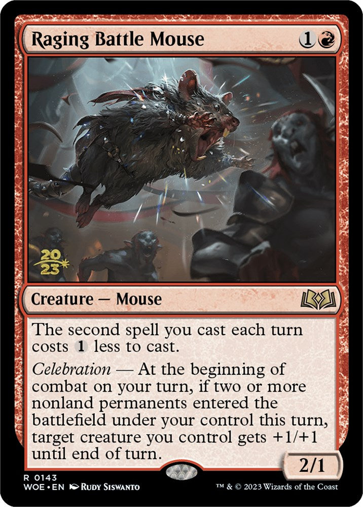 Raging Battle Mouse [Wilds of Eldraine Prerelease Promos] | Exor Games Bridgewater