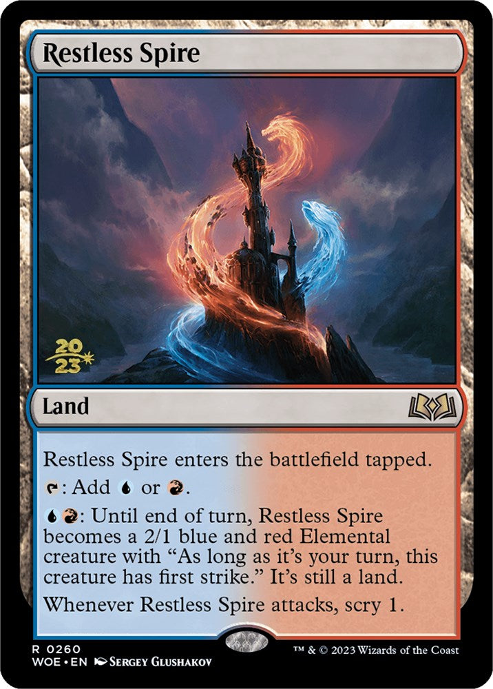 Restless Spire [Wilds of Eldraine Prerelease Promos] | Exor Games Bridgewater