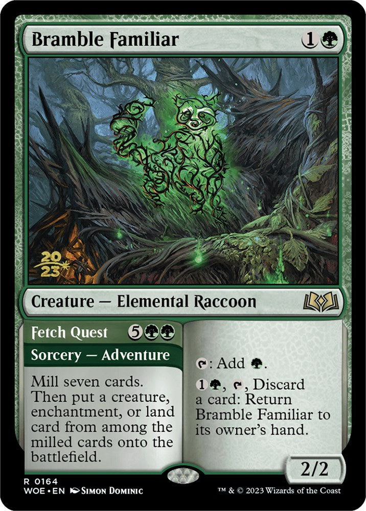 Bramble Familiar // Fetch Quest [Wilds of Eldraine Prerelease Promos] | Exor Games Bridgewater