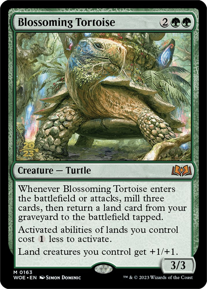 Blossoming Tortoise [Wilds of Eldraine Prerelease Promos] | Exor Games Bridgewater