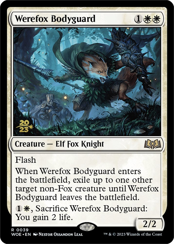 Werefox Bodyguard [Wilds of Eldraine Prerelease Promos] | Exor Games Bridgewater