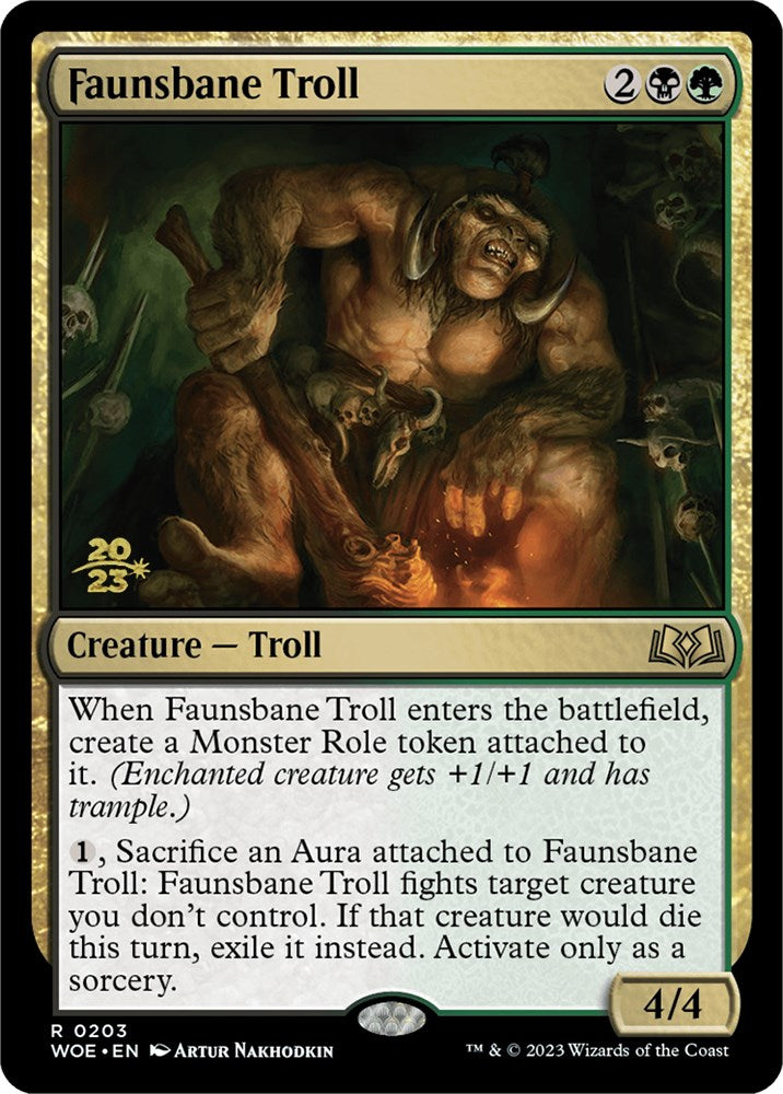 Faunsbane Troll [Wilds of Eldraine Prerelease Promos] | Exor Games Bridgewater