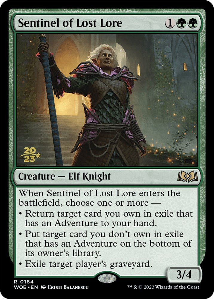 Sentinel of Lost Lore [Wilds of Eldraine Prerelease Promos] | Exor Games Bridgewater