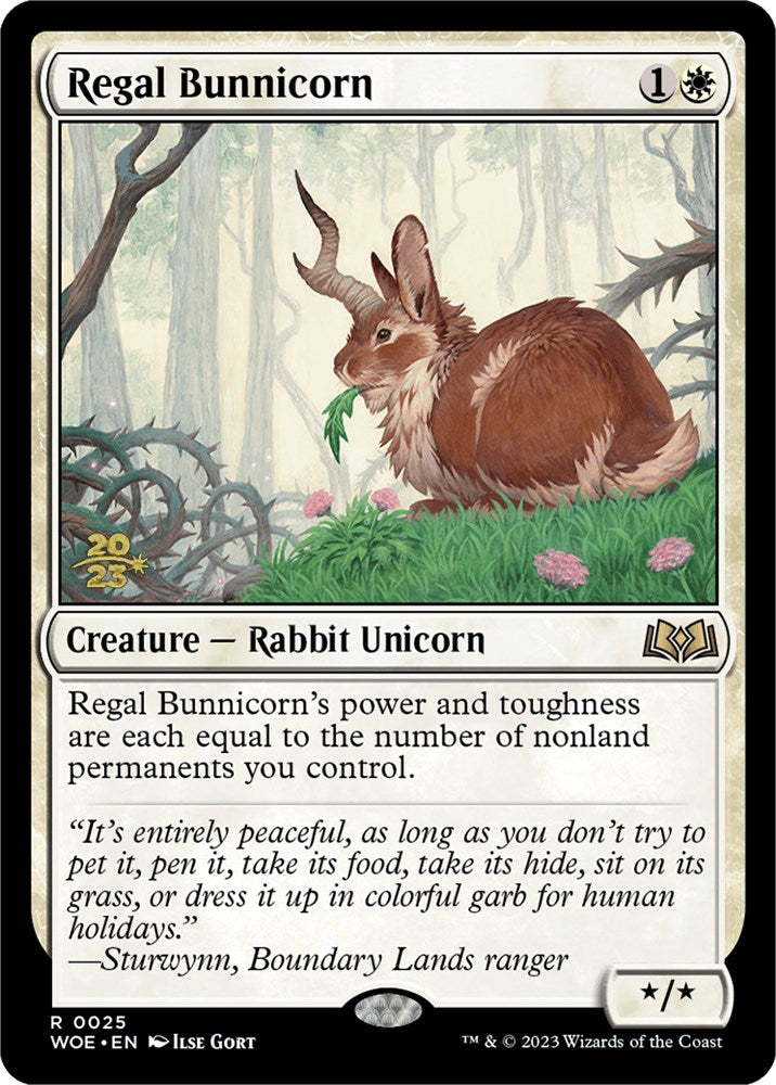 Regal Bunnicorn [Wilds of Eldraine Prerelease Promos] | Exor Games Bridgewater