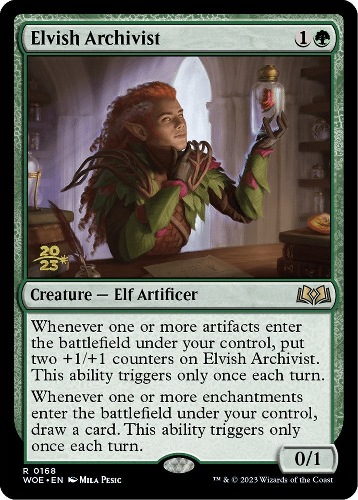 Elvish Archivist [Wilds of Eldraine Prerelease Promos] | Exor Games Bridgewater