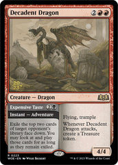 Decadent Dragon // Expensive Taste (Promo Pack) [Wilds of Eldraine Promos] | Exor Games Bridgewater