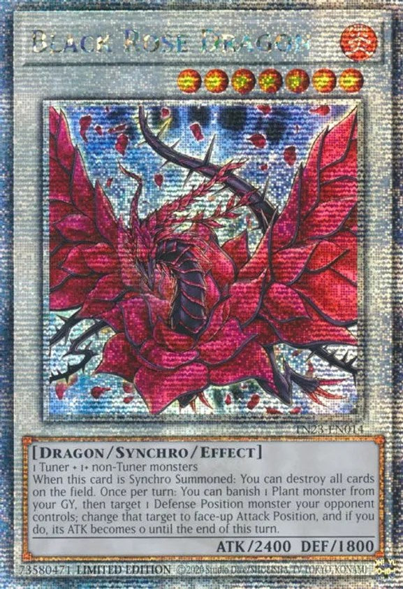 Black Rose Dragon [TN23-EN014] Quarter Century Secret Rare | Exor Games Bridgewater