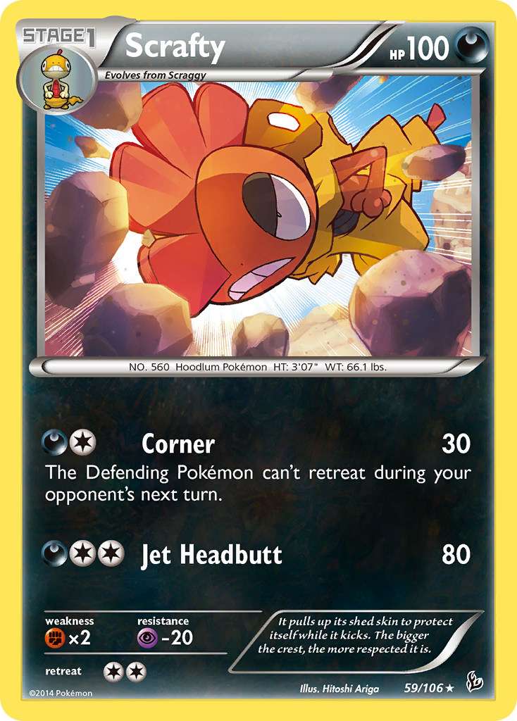 Scrafty (59/106) [XY: Flashfire] | Exor Games Bridgewater