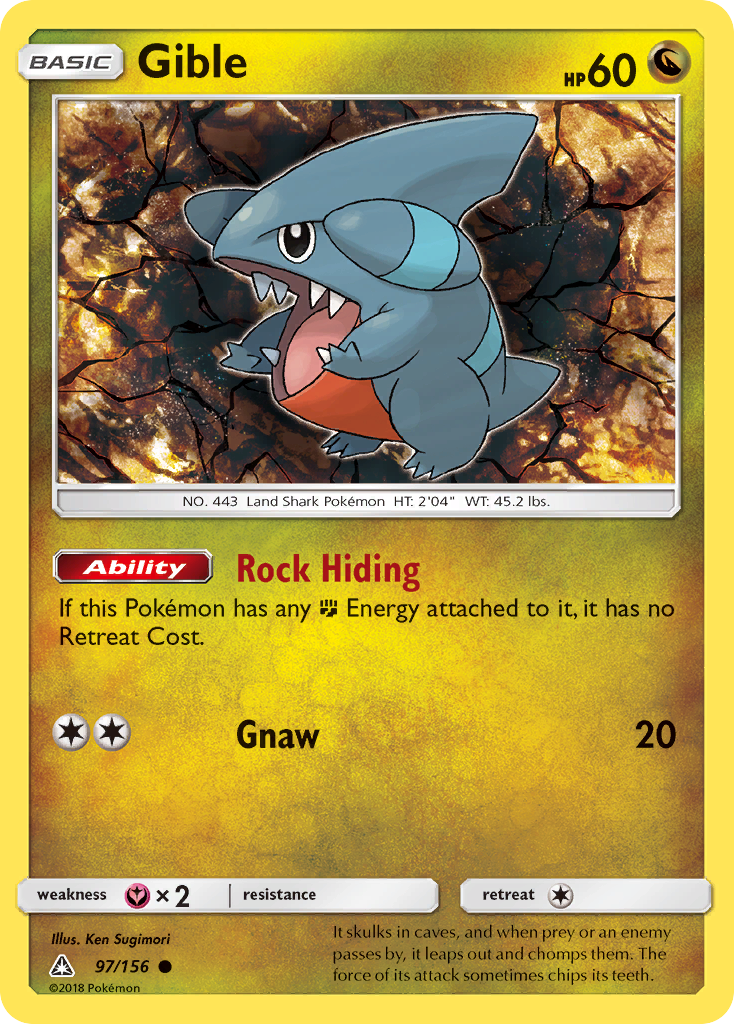 Gible (97/156) [Sun & Moon: Ultra Prism] | Exor Games Bridgewater