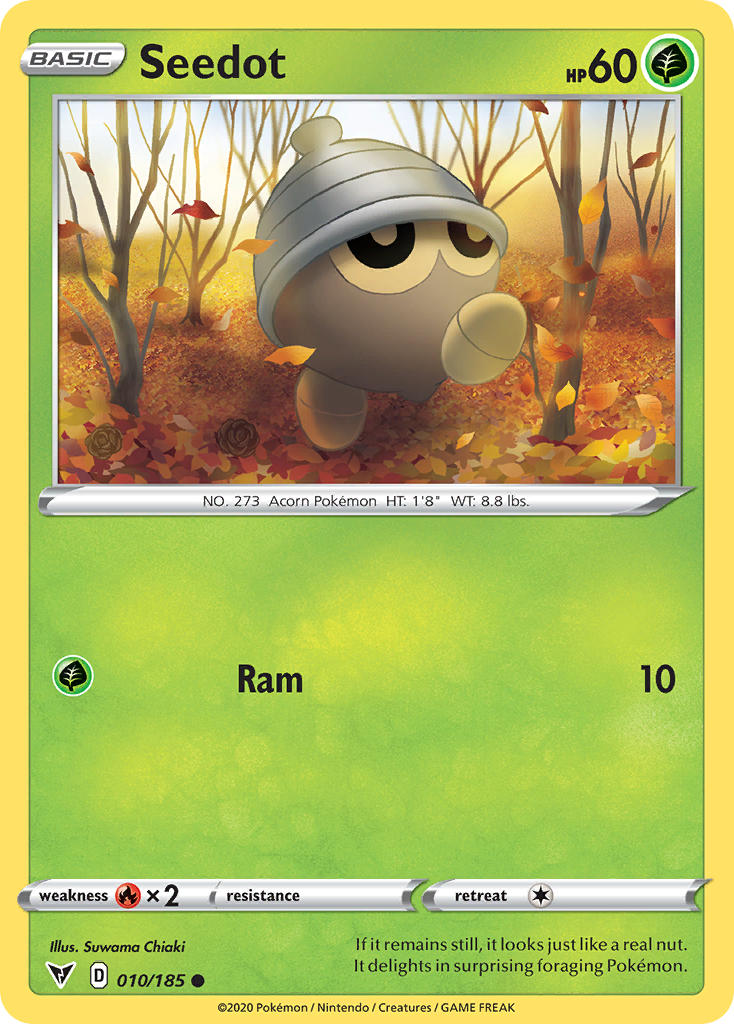 Seedot (010/185) [Sword & Shield: Vivid Voltage] | Exor Games Bridgewater