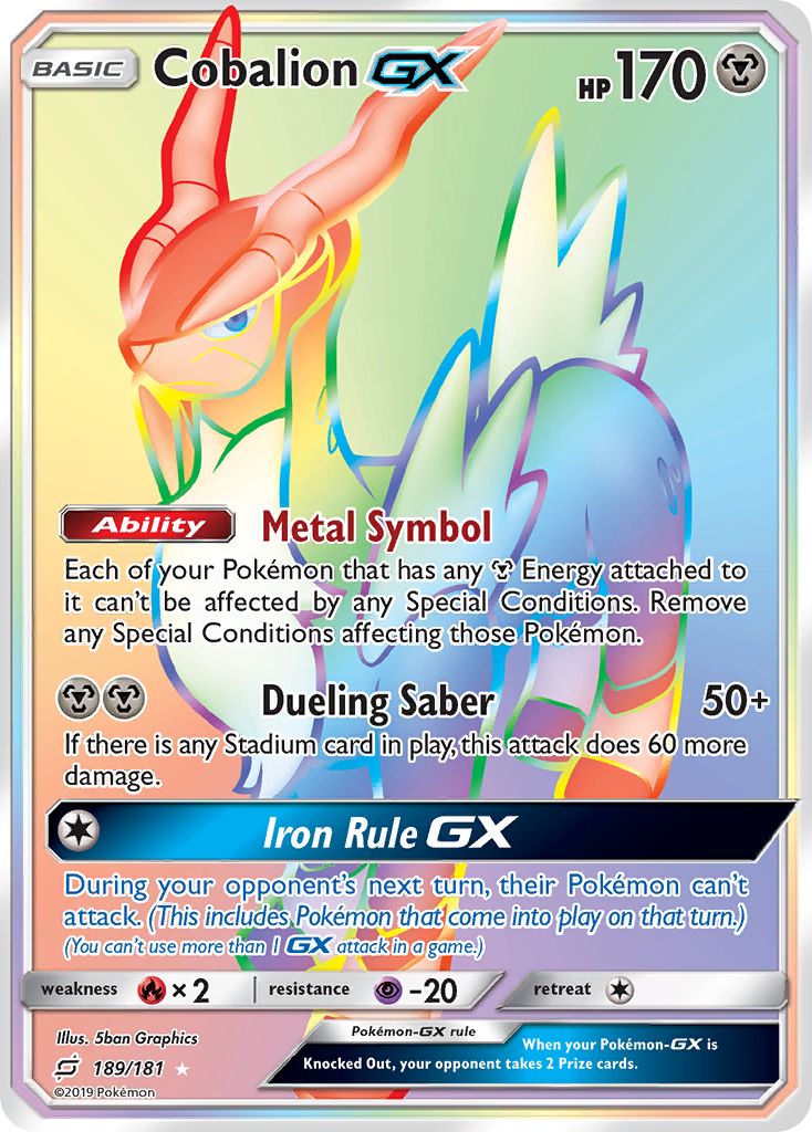 Cobalion GX (189/181) [Sun & Moon: Team Up] | Exor Games Bridgewater