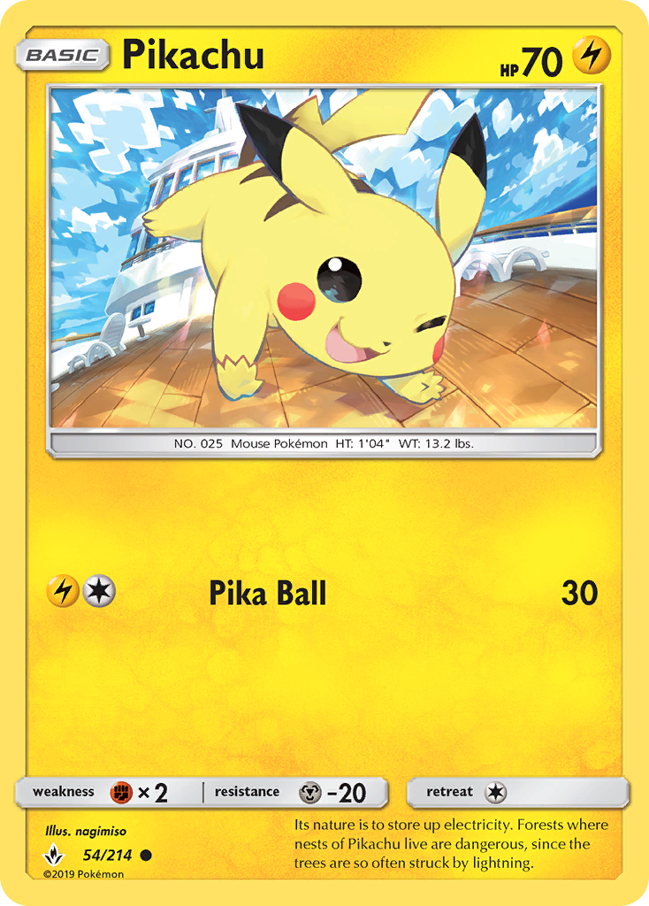 Pikachu (54/214) [Sun & Moon: Unbroken Bonds] | Exor Games Bridgewater