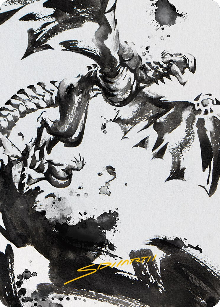 Quicksilver Fisher Art Card (Gold-Stamped Signature) [Phyrexia: All Will Be One Art Series] | Exor Games Bridgewater