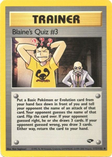 Blaine's Quiz #3 (112/132) [Gym Challenge Unlimited] | Exor Games Bridgewater