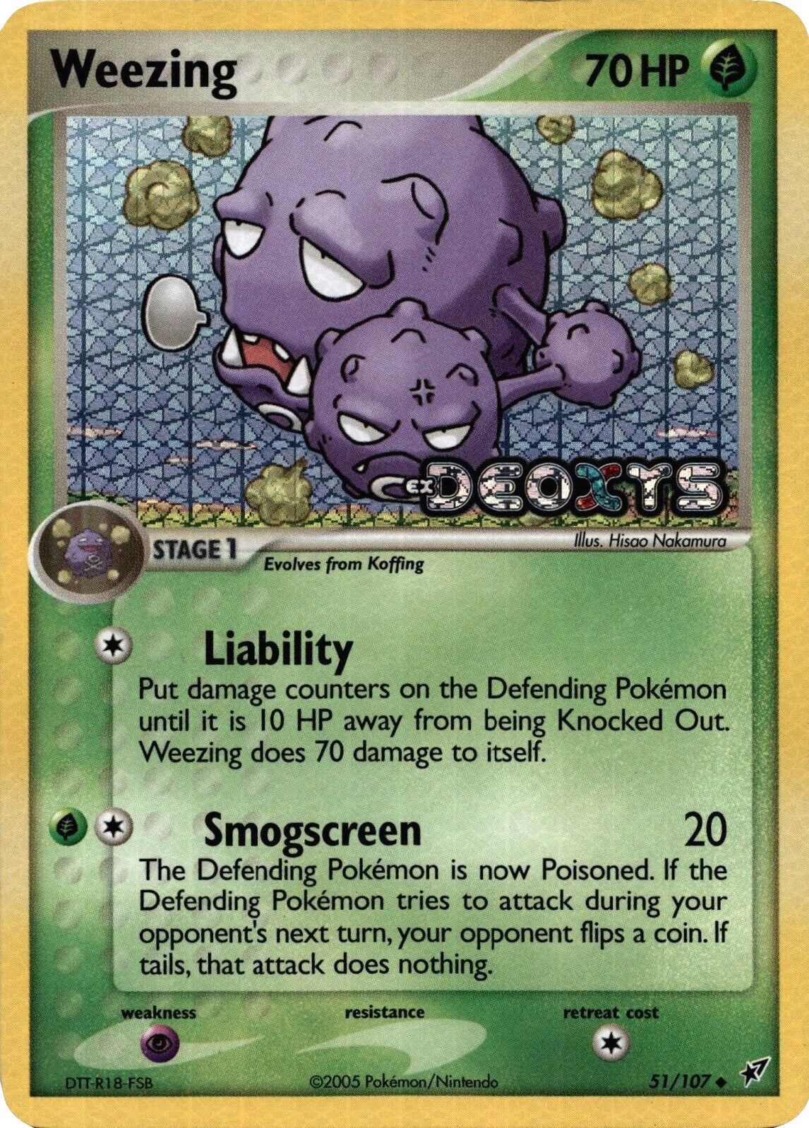 Weezing (51/107) (Stamped) [EX: Deoxys] | Exor Games Bridgewater