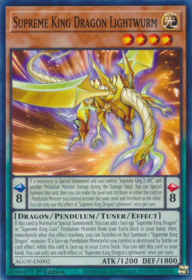 Supreme King Dragon Lightwurm [AGOV-EN002] Common | Exor Games Bridgewater