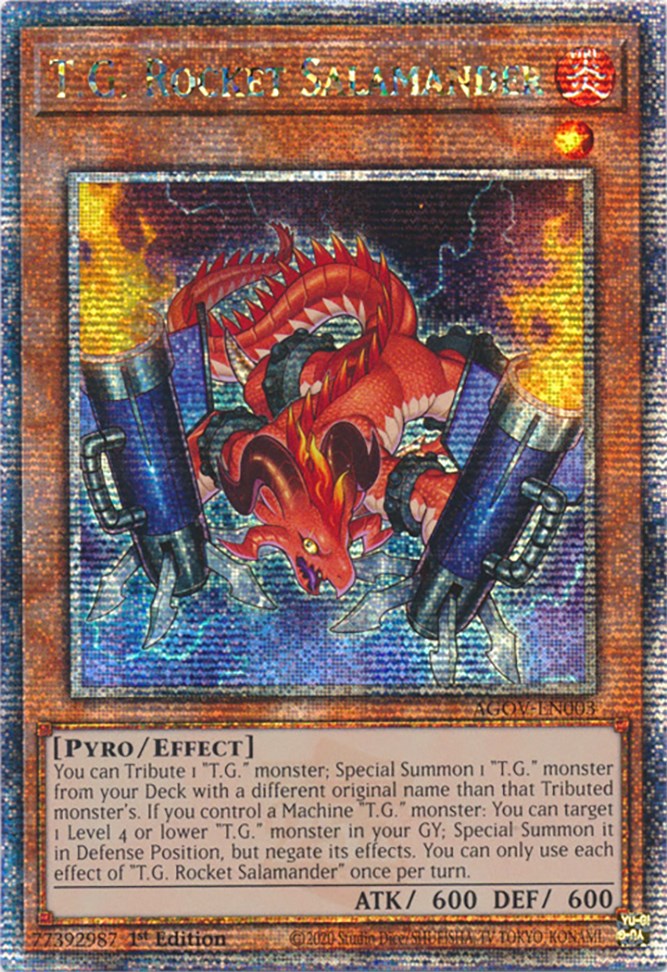 T.G. Rocket Salamander (Quarter Century Secret Rare) [AGOV-EN003] Quarter Century Secret Rare | Exor Games Bridgewater