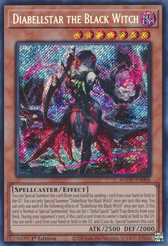 Diabellstar the Black Witch [AGOV-EN006] Secret Rare | Exor Games Bridgewater