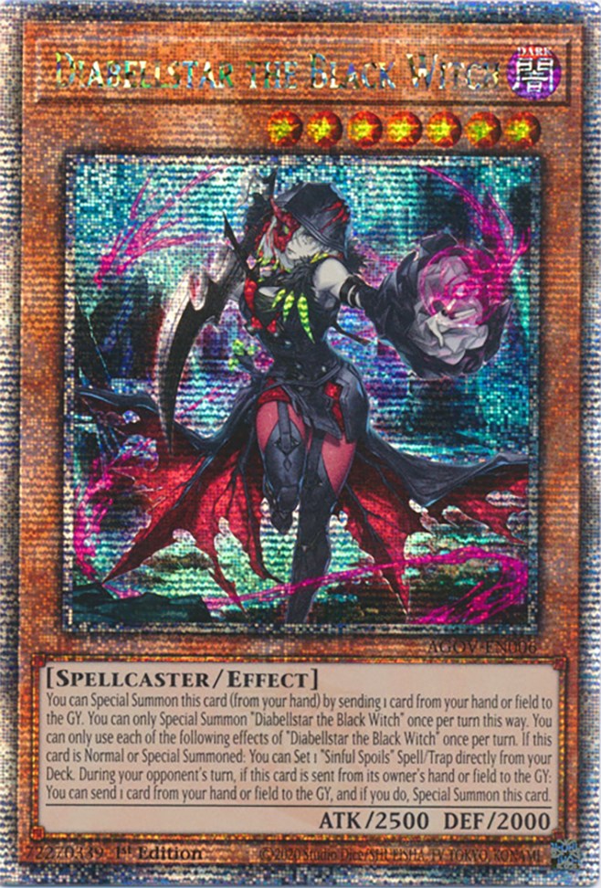 Diabellstar the Black Witch (Quarter Century Secret Rare) [AGOV-EN006] Quarter Century Secret Rare | Exor Games Bridgewater