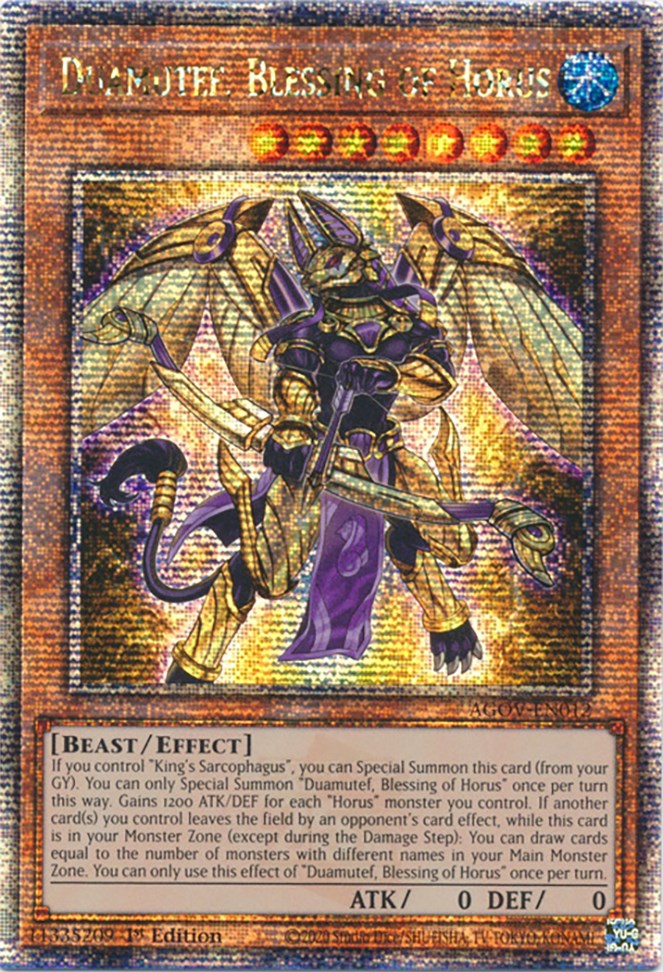 Duamutef, Blessing of Horus (Quarter Century Secret Rare) [AGOV-EN012] Quarter Century Secret Rare | Exor Games Bridgewater